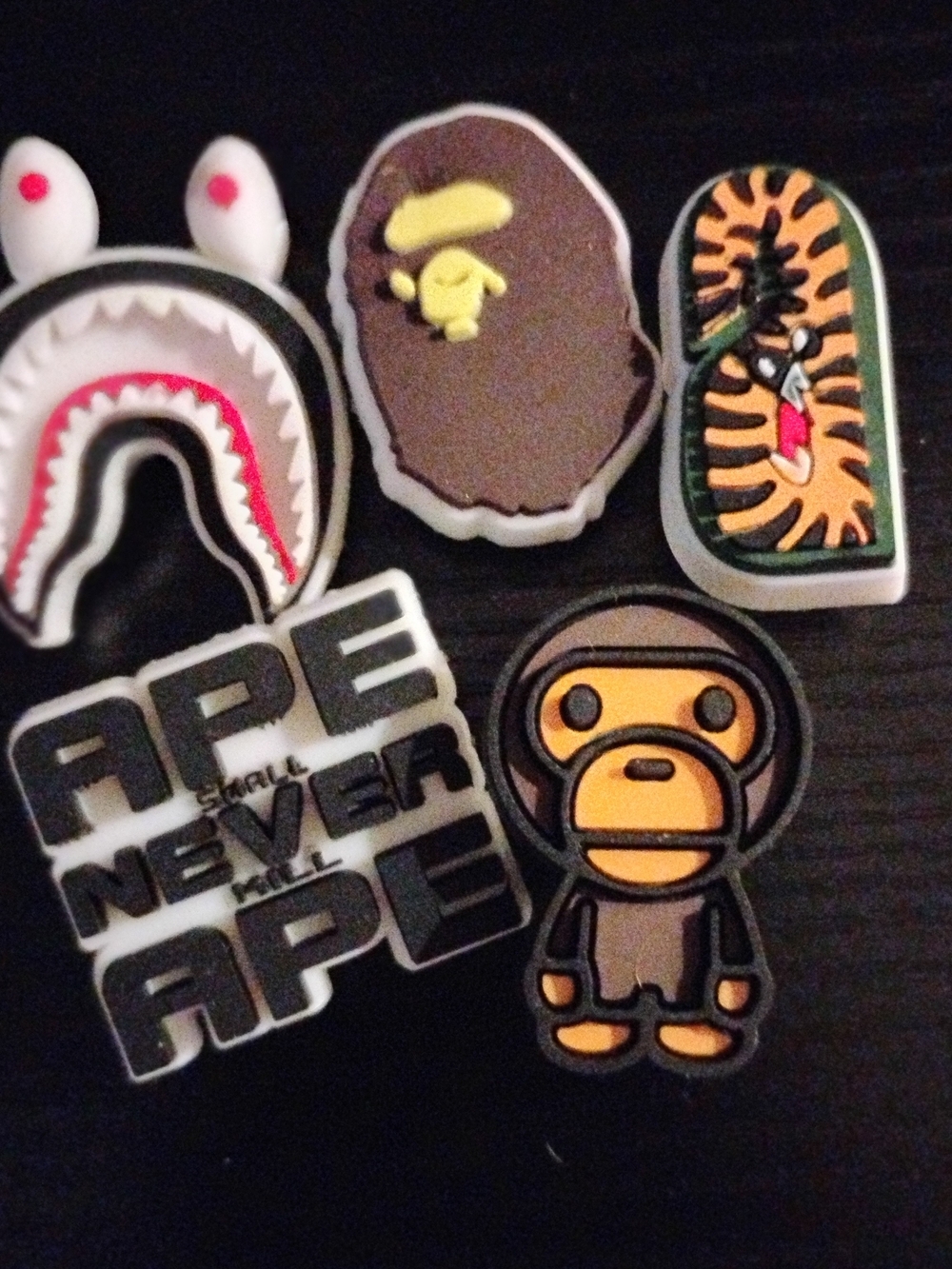 BAPE Multi-Color Reptile Toy Charms - Brown, Black, White, Orange
